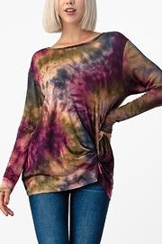  Tie-dye Long Sleeve Dolman Top