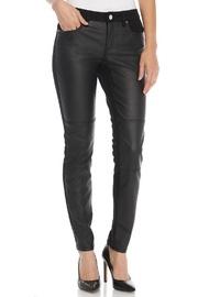  Faux Leather Skinny Denim