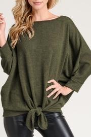  Olive Knit-dolman Top
