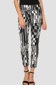  Black & White Abstract Print Pant