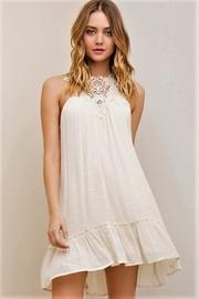  Beige Halter Dress