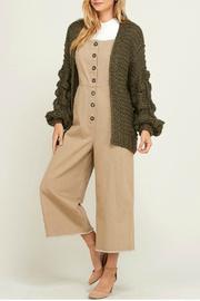  Popcorn Sleeve Cardigan Jacket