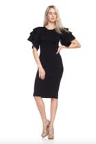  Bell Ruffle Sleeve Dress