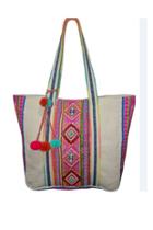  Aztec Beaded Multi Jacquard Bag