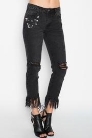  Frayed Hem Denim Jeans