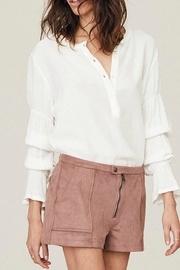  Shirred Sleeve Henley
