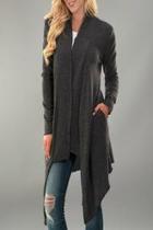  Charcoal Knit Cardigan