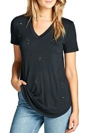  Distressed V-neck Shirt