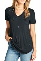  Distressed V-neck Shirt