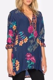  Print Button Blouse