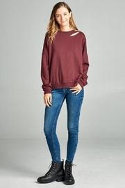  Neck Slash Pullover