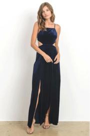  Velvet Cut-out Open Back Dress