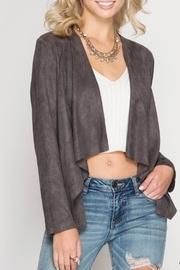  Suede Open Blazer