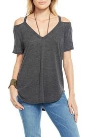  Double Cold Shoulder Top
