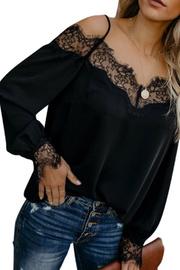  Cold Shoulder Lace Blouse
