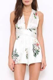  Satin Flower Romper