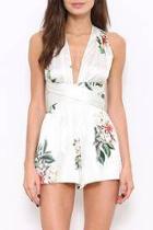  Satin Flower Romper