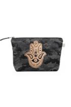  Clutch Bag: Black Camouflage Hamsa Hand