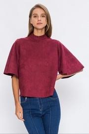  Burgundy Suede Top