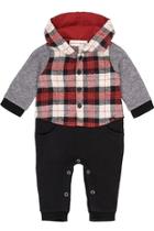  Plaid Fleece Jumpsuit