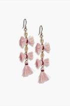  Mauve Tassel Earrings