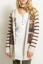  Stripe Open-sweater Cardigan