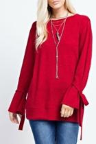  Red Knit Tunic