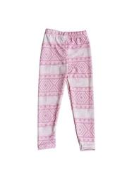  Abstract Print Pink Leggings