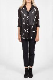  Feather Embroidery Blouse