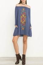  Slate Embroidered Dress