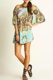  Printed Bell-sleeve Dress