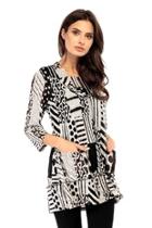  Abstract Burnout Tunic