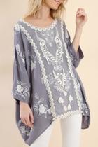  Embroidered Dolman Sleeve