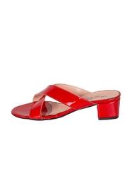  Red Crossover Heeled-slides