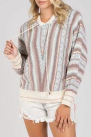  Multi-pattern Stripe Hoodie