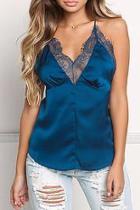  Teal Lace Cami