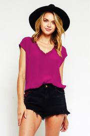  Distressed Hem Blouse 1