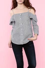  Stripe Off-shoulder Top