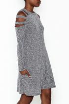  Slit Shoulder Dress