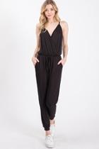  Crossover Jersey Jumpsuit