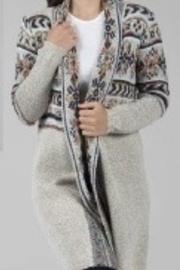  Beige Print Cardigan