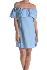  Chambray Off Shoulder Dress