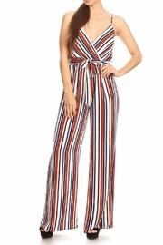  Stripe Spaghetti Strap Jumpsuit