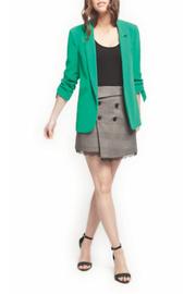  Green Blazer W Ruched Sleeves