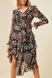  Ruffle Asymmetric-hem Dress