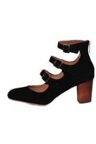  Strap Block Heel Pump
