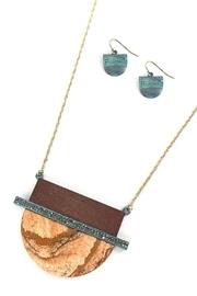  Half Circle Stone-necklace