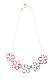  Pink Flower Necklace