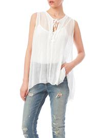  White Sequin Silk Top