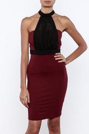  Strapless Burgundy Dress